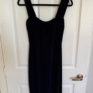 Reformation Midi Black Dress